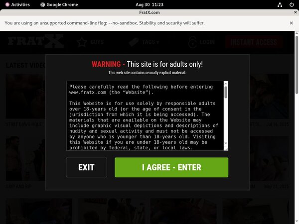 Fraternityx.com Active Password