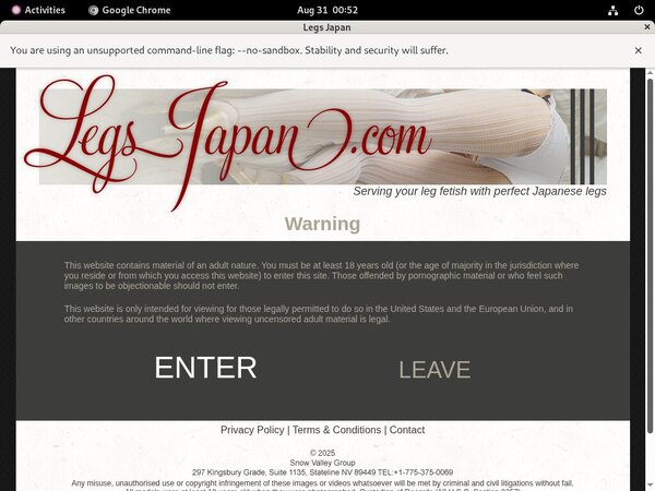 Legs Japan Join Anonymously