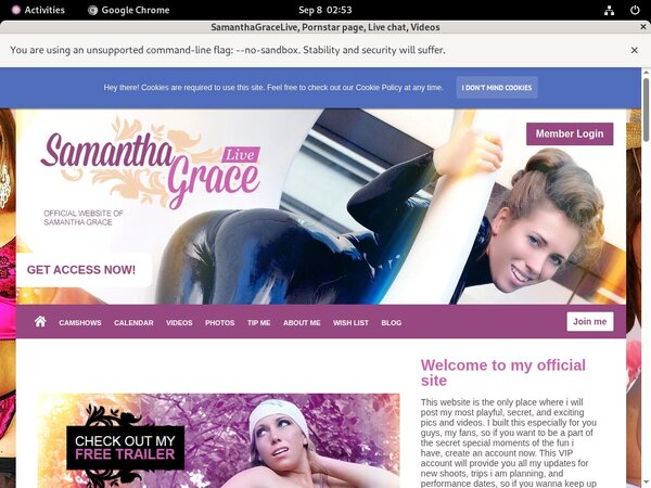 Samanthagracelive.modelcentro.com Join With ClickandBuy