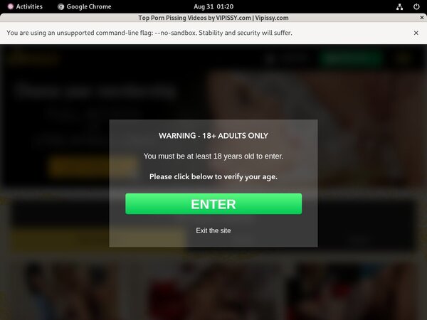 Vipissy.com Sign Up Form