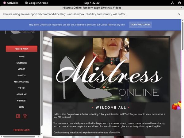 MistressOnline Sign Up